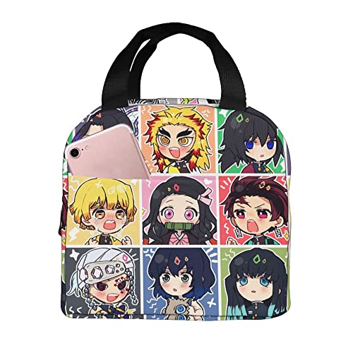 PAZKJCLCQ Anime Luch Box Lunch Bag Reusable Insulated Luch Box Meal Handbag To Keep Food Fresh For Office For Teen Girls Women Men Work Office Outdoor Picnic