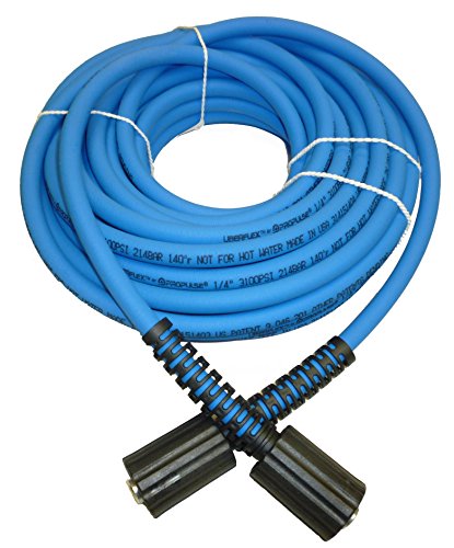 UBERFLEX Kink Resistant Pressure Washer Hose 1/4', 3,100 PSI with (2) 22MM