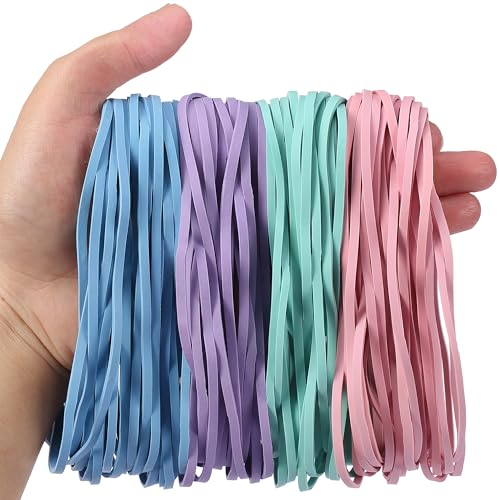 Mr. Pen- Large Rubber Bands, 120 Pack, Morandi Colors, Big Rubber Bands, Extra Large Rubber Bands, Rubber Bands Large, Long Rubber Bands Office Supplies, 7 Inch Rubber Bands
