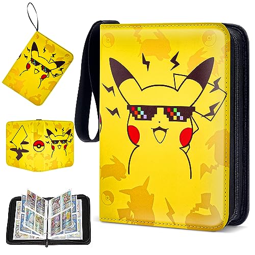 Trading Card Binder 4-Pocket, 440 Pockets Card Holder Album with 55 Sleeves…