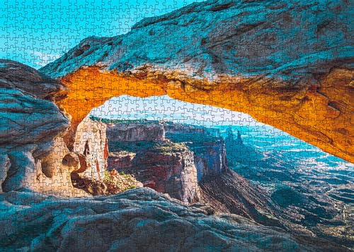 Mesa Arch Sunrise Puzzles for Adults 1000 Pieces, Delicate Arch Puzzle, Utah Scenery Jigsaw Puzzles, National Parks Sunrise Puzzle…