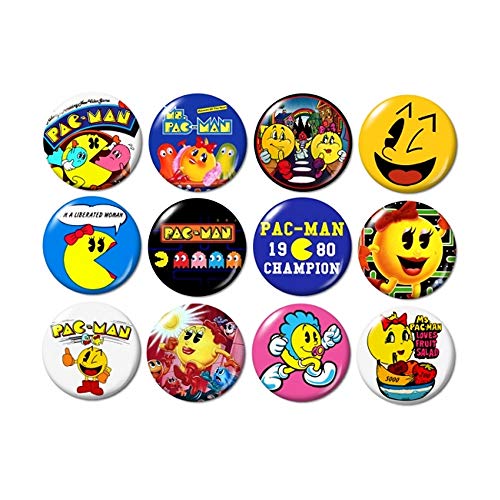 Pac-Man Buttons Pins 80s