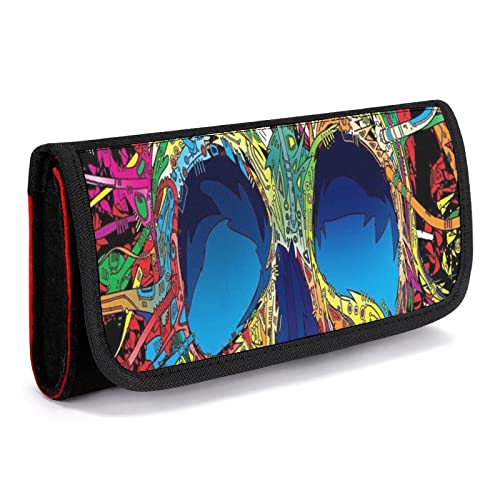 Colorful Skull Cool Carrying Case for Switch Portable Travel Storage Bag Protective Pouch with 5 Game Card Slots