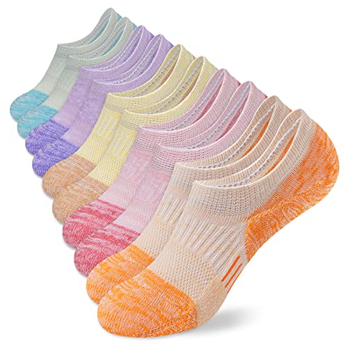 Amutost No Show Socks Womens Athletic cushion Ankle Footies Low Cut Socks 5 Pairs