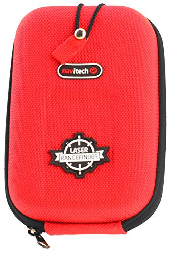 Navitech Red EVA Rangefinder Hard Case/Cover with Carabiner Clip Compatible with The Leupold Gx-4Ia2 / Leupold LP119359-BRKRX-1200i / Leupold PinCaddie 2 / Leupold Rx-1300i / Leupold RX-850i TBR