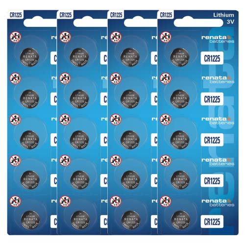 Renata CR1225 Batteries - 3V Lithium Coin Cell 1225 Battery (20 Count)