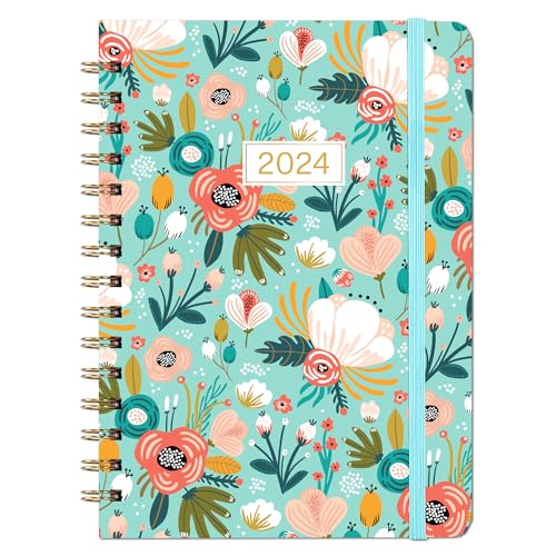 2024 Planner - 2024 Planner Weekly and Monthly, Jan. 2024 - Dec. 2024, 12 Monthly Weekly Planner with Tabs, Hardcover, 6.4‘’ x 8.3'' Calendar Planner with Elastic Closure, Inner Pocket