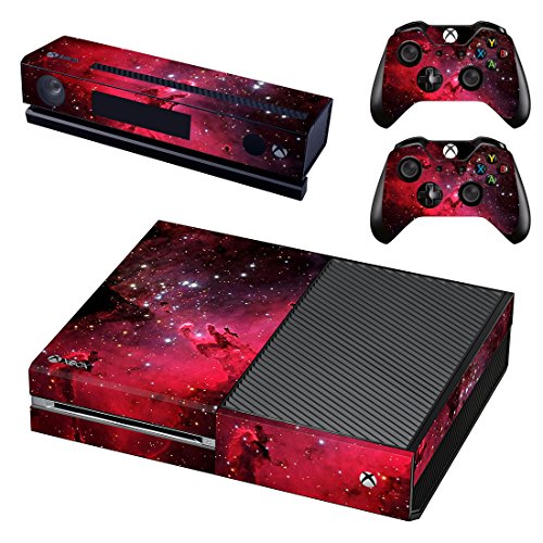 Whole Body Vinyl Skin Sticker Decal Cover for Microsoft Xbox One Console Red Galaxy Nebular