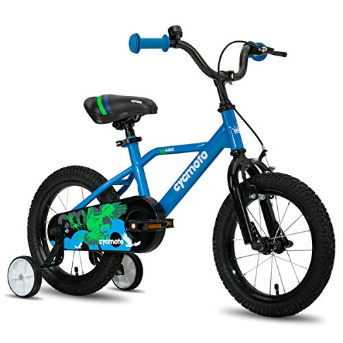 JOYSTAR 14 Inch Kids Bike for 3-5 Years Old Boys Bikes Toddler Bike Training Wheels and Hand Brake Kids Bicycle Blue