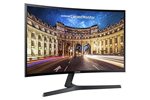 SAMSUNG 27' CF39 Series FHD 1080p Curved Computer Monitor, Ultra Slim Design, AMD FreeSync, 4ms response, HDMI, DisplayPort, VESA Compatible, Wide Viewing Angle, LC27F398FWNXZA, Black