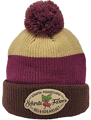 Ripple Junction The Office Schrute Farms Woven Label Cuff Beanie Officially Licensed Multi
