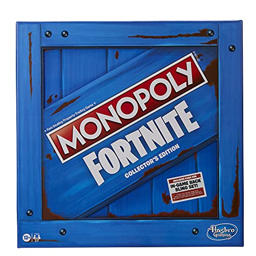 MONOPOLY: Fortnite Collector's Edition Board Game Inspired by Fortnite Video Game for Teens and Adults, Ages 13 and Up