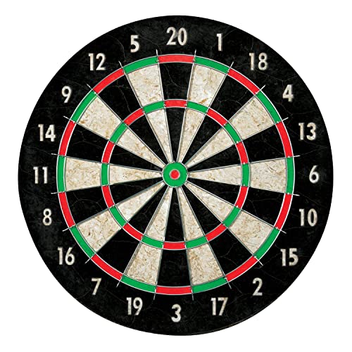 Franklin Sports Bristle Dart Board - Professional Steel Wire Dartboard - Regulation Sized 18' Inch Steel Tip Darts Board - Self Healing Sisal Dartboard for Adults