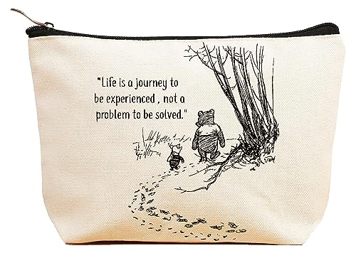Friendship Bag Gift-Makeup Bag-Cosmetic Bag-Travel Accessory Pouch-Best Friend Gift-Daughter Bag Gift-Sister Bag Gift-Winie Gift the Pooh-Niece Gift-Christmas Gift-Life Is A Journey To Be Experienced