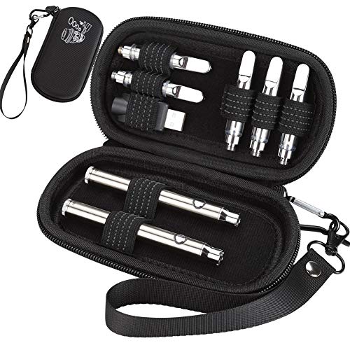 Empty EVA Pouch for 510 Battery and 510 Carts Holster Pouch with Non-Slip Elastic Bands for Pen Style Pods, USB Disk and 510 Pen Battery (Black)