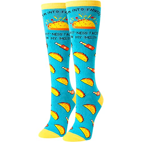 Zmart Taco Socks For Women, Funny Taco Gifts Burrito Mexican Food Gifts, Cinco De Mayo