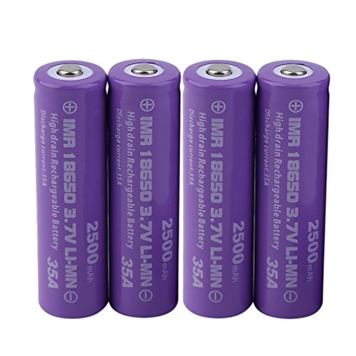 Oyomutk Battery 3.7 V 2500 mAh Rechargeable Lithium-Ion Battery with Large Capacity, High Power and Long Life for Toy Cars, Hand Fan, Headlights