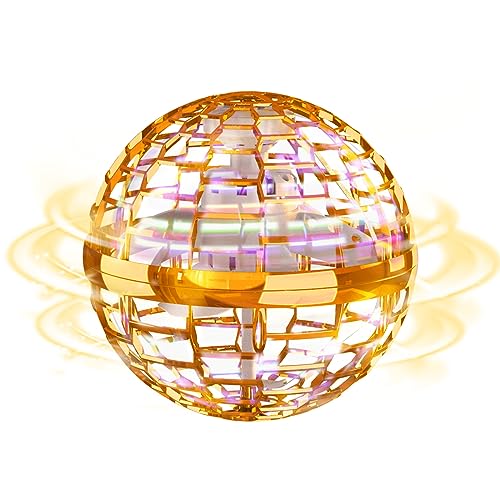 FLYNOVA Flying Ball Toys,Magic Hover Orb with Lights,Galactic Fidget Spinner Drone,Birthday Thanksgiving Xmas Gift for Kids Boys Girls Teens,Cool Stuff Stress Ball Rocket Helicopter,Interactive Toys