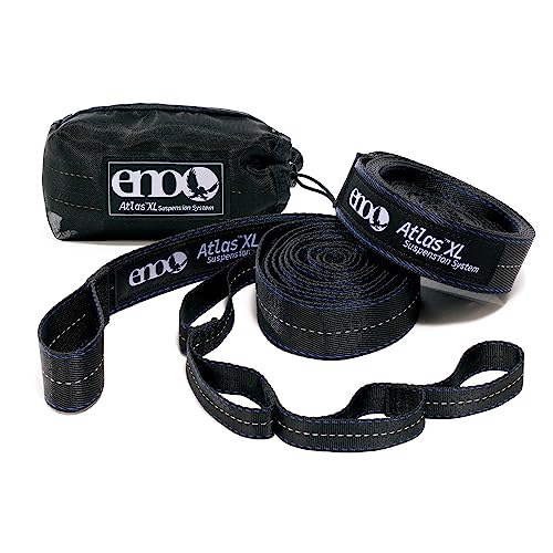 ENO Atlas XL Suspension System - Tree Strap for Hammock - Accessories for Camping, Hiking, and Backpacking - Black/Royal