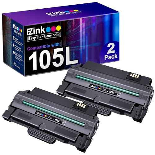 E-Z Ink (TM Compatible Toner Cartridge Replacement for Samsung 105L MLT-D105L to Use with SCX-4623F SCX-4623FW ML-2525 ML-2525W ML-2545 SCX-4623 ML-2540 SCX-4600 SF-650 Printer (Black, 2 Pack)