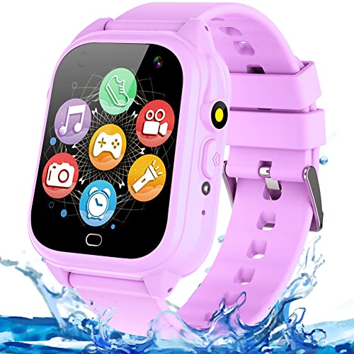 OVV Smart Watch for Kids Boys Girls Age 3-12 with Waterproof 26 Games 1.44'' Touch Screen HD Camera MP3 Player Video Recorder Pedometer Alarm Clock Calculator Torch Wrist Watch Children Learning Toys