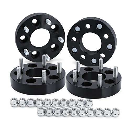 5x4.5 to 5x5 Wheel Adapters 4PCS for Je-ep Jk Wk Wj Xk Wheels on Tj Yj Kk Xj Mj Kj Zj, Dynofit 5x114.3mm to 5x127mm 1.25' Forged Conversion Wheel Adapters 1/2' Thread, Bolts Pattern Changed Spacers
