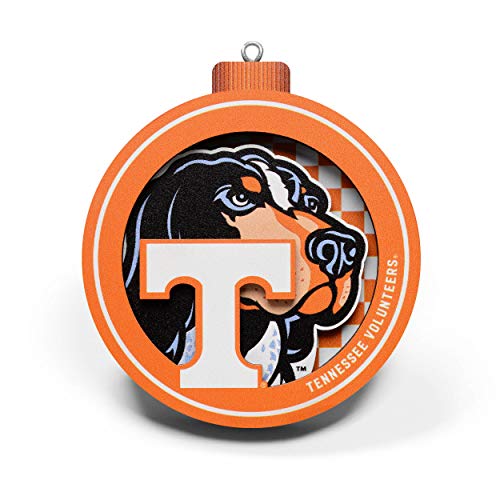 YouTheFan NCAA Tennessee Volunteers 3D Logo Series Ornament, team colors Large