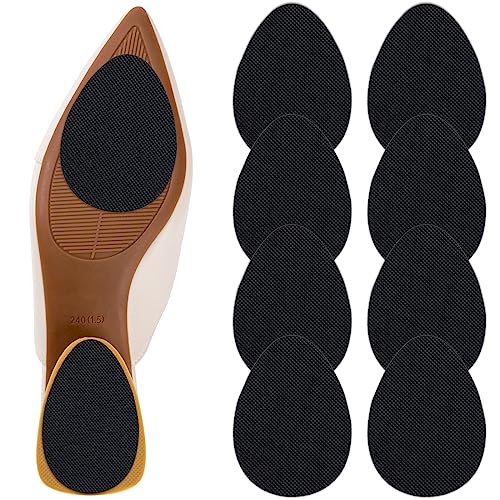 Non Slip Shoe Pads, GADEBAO Self Adhesive Anti Slip Shoe Grips on Bottom of Shoes, Odorless Silicone Shoe Slip Pads, High Heels Non Skid Sole Protector Stickers (Black-8 pcs)
