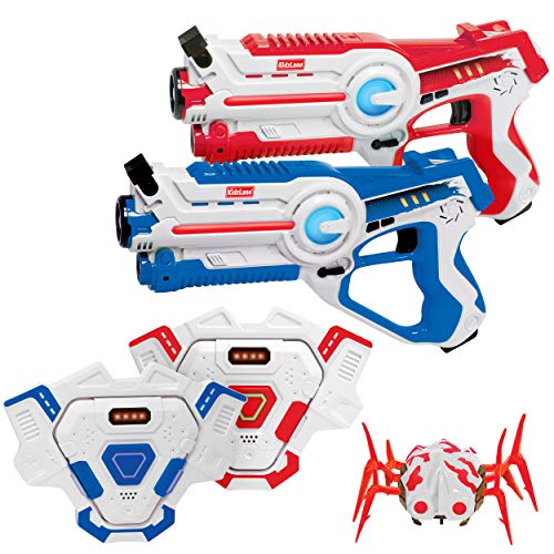 Kidzlane Laser tag Set - Lazer Tag Set of 2 with Vest and Laser Tag Spider Target - Laser Tag Game for Kids Boys Age 8 Plus - Indoor or Outdoor Fun Toy for Kids, Teens Boys and Girls