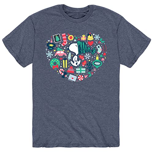Peanuts Hybrid Apparel Men's Short Sleeve Charlie Brown Snoopy Christmas Graphic T-Shirt - Size Large