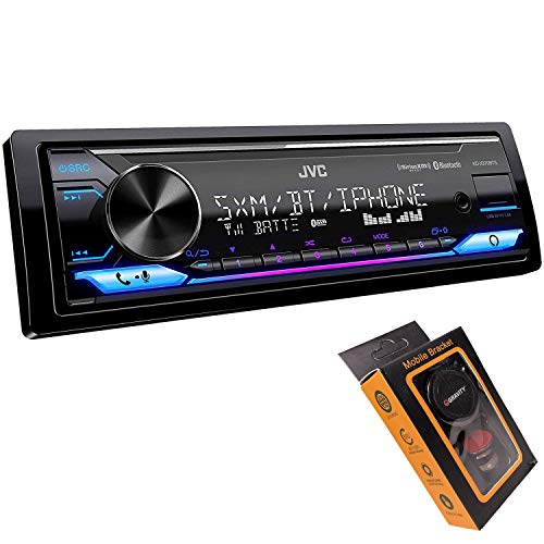 JVC KD-X370BTS Digital Media Receiver Featuring Bluetooth, USB, SiriusXM, Amazon Alexa with Magnet Phone Holder