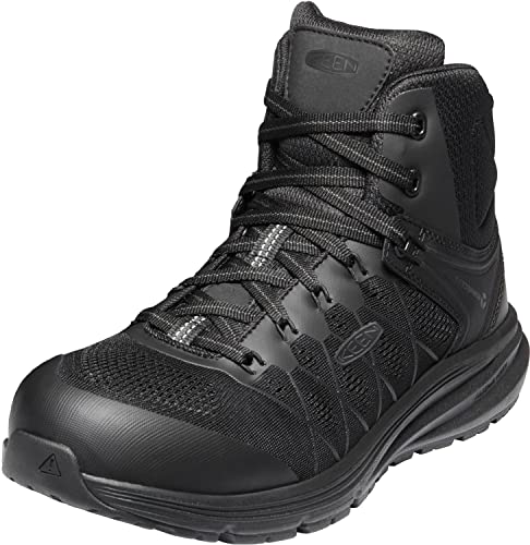 KEEN Utility Vista Energy Mid, Black/Raven, Comp Toe, EH, Hiking, Work Boot (9.5 D)