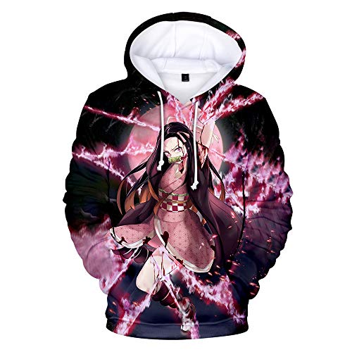YUESUO Anime Hoodies, Unisex 3D Printed Cosplay Sweatshirt for Men Women Boys Girls (17,XL,) Pink