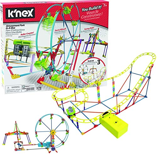 K'NEX Amusement Park in-A-Box - 378 Parts - Motorized Amusement Rides - Ages 7 & Up