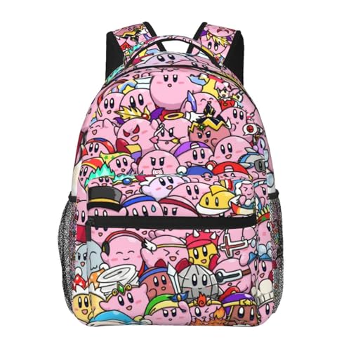 ANSHIROYAL Cartoon Backpack Travel Casual Daypack Gaming Character Bookbag Adjustable Shoulder Bag For Boys Girls Gift