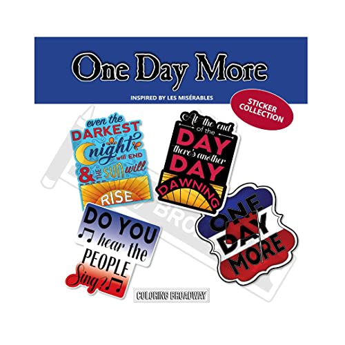 Coloring Broadway - Les Miserables Inspired Stickers (Set of 4) “One Day More” Collection, Broadway Musical Merchandise, Die-Cut & Bubble Free Vinyl, Ideal Gift for Theatre Lovers