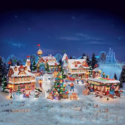 Rudolph The Red Nosed Reindeer Holiday Village Set Lights Up