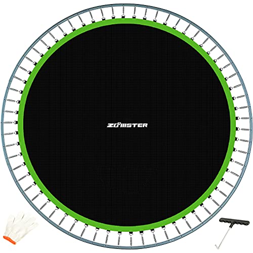 Zoomster Replacement Jumping Mat, Fits 15 ft Round Trampoline Frame with 96 V-Hooks, Using 7' Springs 160' Premium Trampoline Mat (Spring not Included)