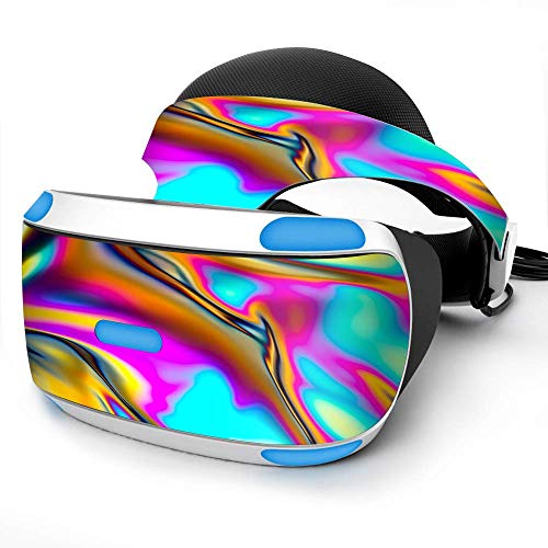 Sony Playstation VR Headset Skin Decal Vinyl Wrap - Oil Slick Resin Iridium Glass Colors