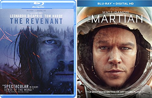 Surviving Space & Wilderness Collection Martian Matt Damon & The Revenant Leonardo DiCaprio 2-Blu Ray Bundle Double Feature
