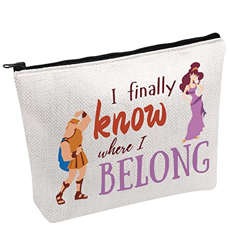 FOTAP Hercules Classic Movie Gift Hercules Couple Lover Gift Hercules And Megara Inspired Cosmetic Bag Magic Kingdom Gift (Know BELONG)