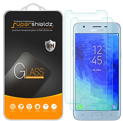 Supershieldz (2 Pack) Designed for Samsung (Galaxy J3 Star) (T-Mobile) Tempered Glass Screen Protector, 0.33mm, Anti Scratch, Bubble Free