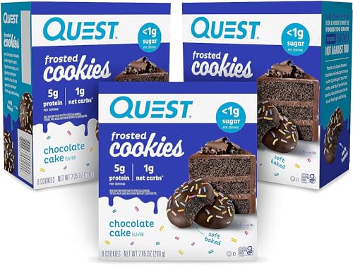 Quest Nutrition Quest Chocolate Cake Frosted Cookies, 8 Count