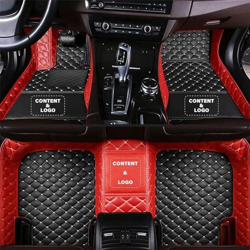 SoneiL Car Floor Mats for 98% Sedan SUV Sports Car Compatible with Automotive Mats Protect Your Vehicle's Interior with Non-Slip Luxury Mats (Black+Red)