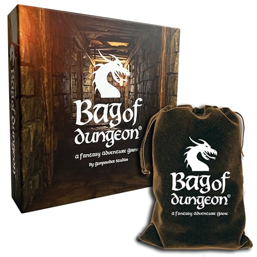 Bag of Dungeon - A Popular Fantasy Crawler Adventure Board Game | Enter The Dragon's Lair | 1-4 Players | Age 7+ | Simple-to-Play | Best Travel & Family Games | Tabletop RPG | Classic Gaming