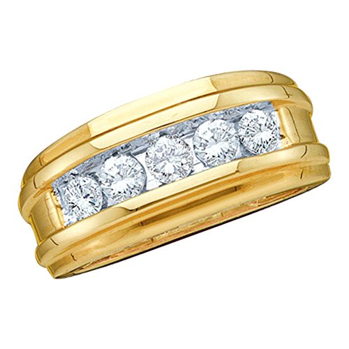 Sonia Jewels Size 11.5-14k Yellow Gold Diamond Wedding Mens Ring Band (1/4 cttw.)