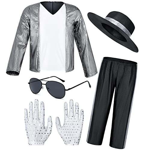 TOGROP Dance Star Costume for kids 80s 90s Pop Stage Cosplay Party Halloween Role Play 3-5T