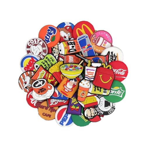 DreamCatching 35Pcs Food Shoe Charms for Boys Girls, for Bubble Slides Sandals Clogs Shoe Charms, Shoe Pins Decoration for Adults Teens Kids Men Women Birthday Party Gifts