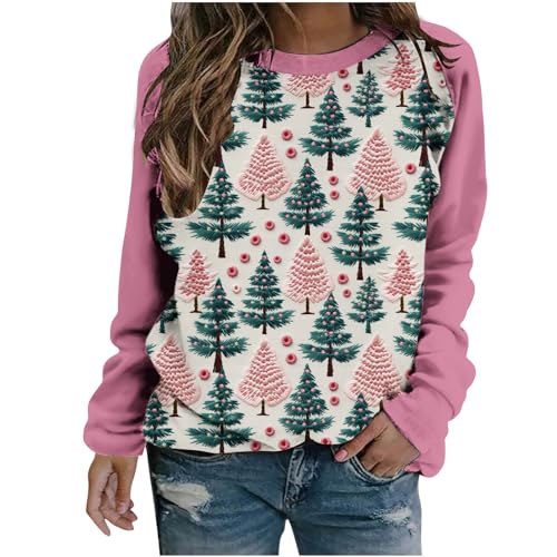 Champion Sweatshirt Women Prime Big Deals Day Event Page Women'S Oversized Crewneck Sweatshirts Hoodies Fall Outfits Fashion Printed Christmas Raglan Casual Pullover Sweatshirt