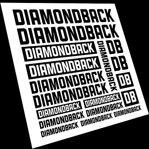Kit For DIAMONDBACK PRINTED Gradient Graphic Adhesive Sticker BIKE FRAME STICKERS DECALS BICYCLE Set MTB BMX Road (No background-BLACK)